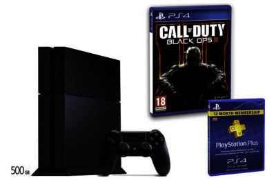 PS4 500GB Console, COD: Black Ops 3 and 12 Month PSN PS4 500GB Console, COD: Black Ops 3 and 12 Month PSN